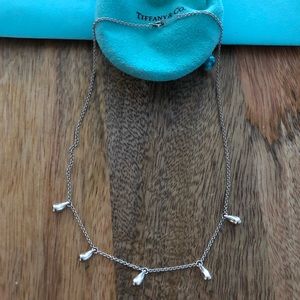 Authentic Tiffany & Co 5 Teardrop Necklace